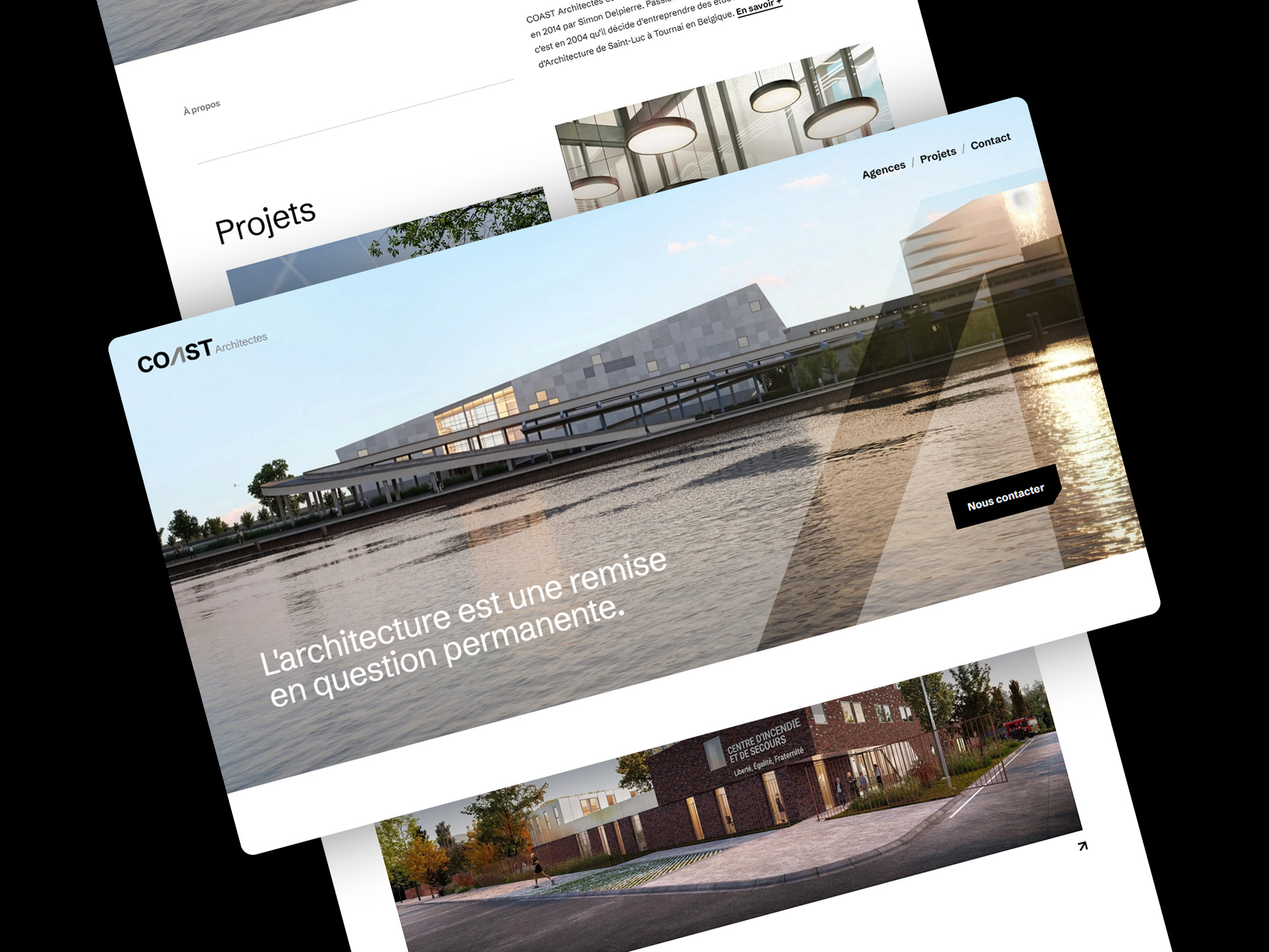 Création du site web COAST Architectes · Site web minimaliste pour COAST Architectes · Présentation des projets de COAST Architectes · Refonte du site web d’une agence d’architecture · Site web COAST Architectes Lille et Wimille · Web design épuré pour une agence d’architecture