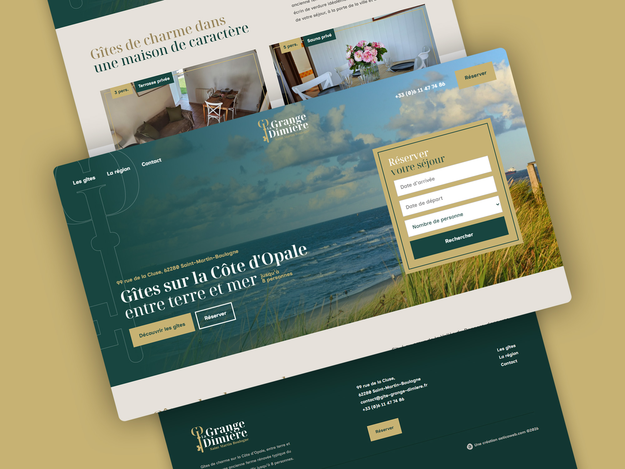 Création du site web La Grange Dimière · Site de réservation en ligne La Grange Dimière · Présentation des gîtes de La Grange Dimière · Réservation des gîtes La Grange Dimière · Synchronisation Booking et Airbnb La Grange Dimière · Développement du système de réservation des gîtes · Création du logo La Grange Dimière · Site web de location de vacances La Grange Dimière
