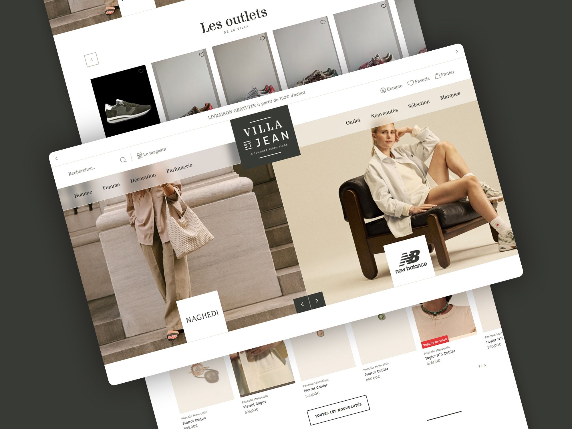 Création du site e-commerce mode Villa St Jean · Site e-commerce Villa St Jean au Touquet · Catalogue mode et lifestyle Villa St Jean · Boutique en ligne Villa St Jean et ses marques · Nouveautés du site e-commerce Villa St Jean · Développement e-commerce sur mesure Villa St Jean · Création du logo Villa St Jean
