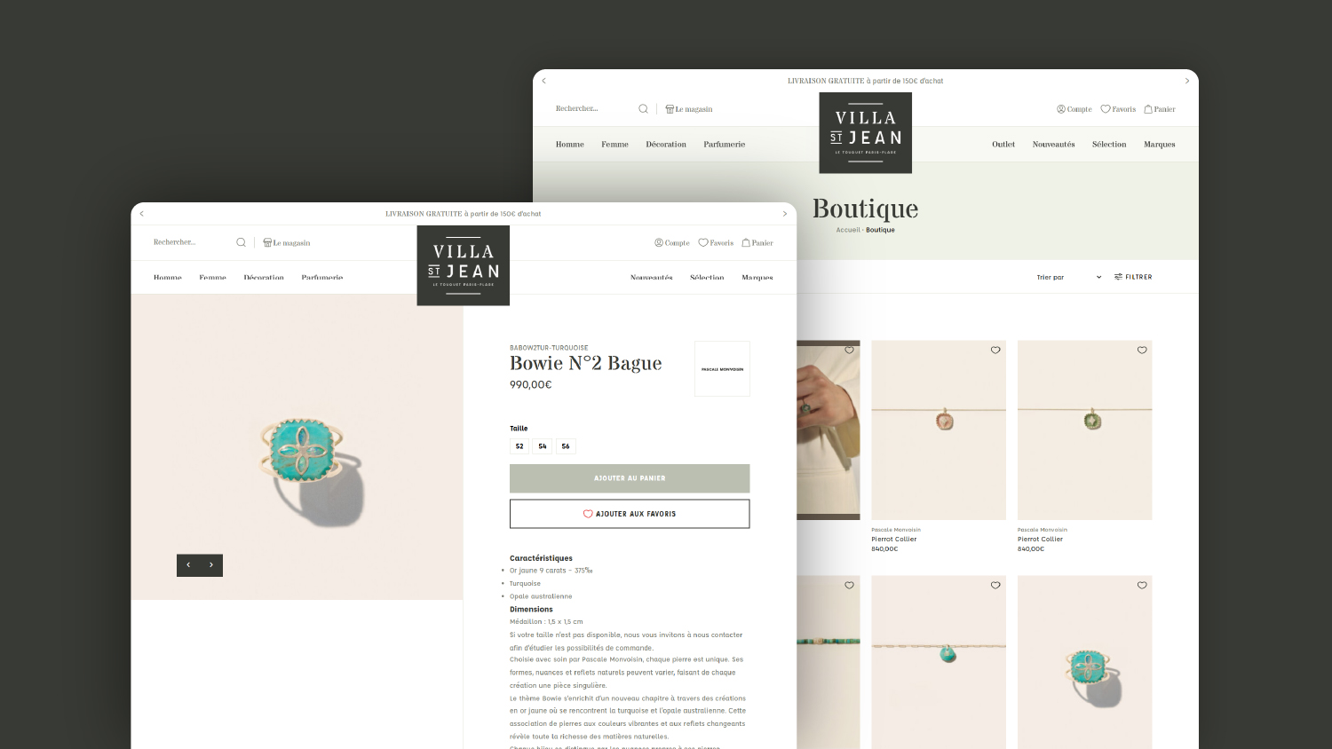 Création du site e-commerce mode Villa St Jean · Site e-commerce Villa St Jean au Touquet · Catalogue mode et lifestyle Villa St Jean · Boutique en ligne Villa St Jean et ses marques · Nouveautés du site e-commerce Villa St Jean · Développement e-commerce sur mesure Villa St Jean · Création du logo Villa St Jean